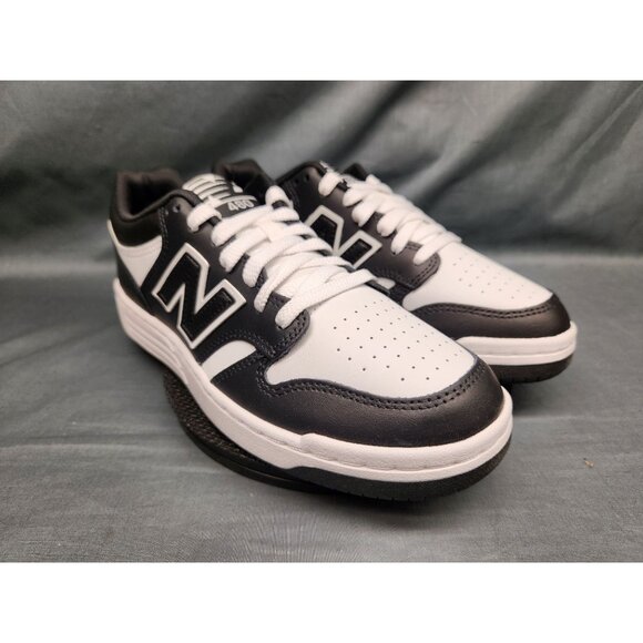 New Balance Boys 480 Sneakers GSB480BW Leather Black White Size 5.5 NEW NO BOX! - Picture 10 of 11